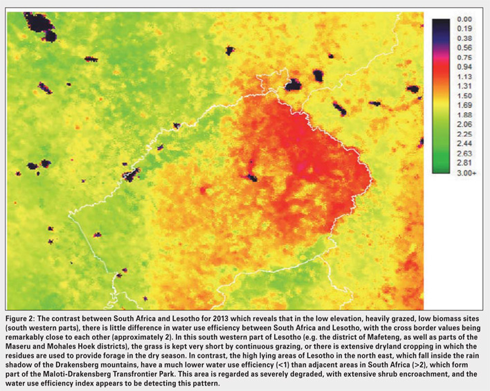 Drylands and rangelands across Southern Africa: Using earth observation to define the most water efficient regions