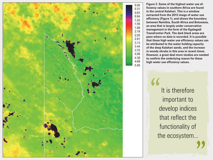 Drylands and rangelands across Southern Africa: Using earth observation to define the most water efficient regions