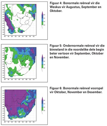 Verwagte klimaat/weerstoestande vir die 2016/2017-somerreënvalseisoen